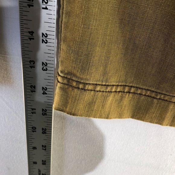 Free People Green Cargo Wide Leg Cropped Cuffed Hem Pants 0 - Picture 11 of 12